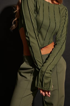 Ivy Green Top mit Nahtdetail