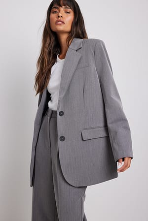 Grey Heavy Oversized Blazer