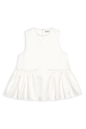 Offwhite Hropped top with high neck