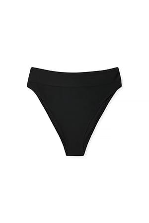 Black Braguita de bikini de cintura alta