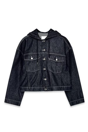 Rinse Wash Denim jack met capuchon