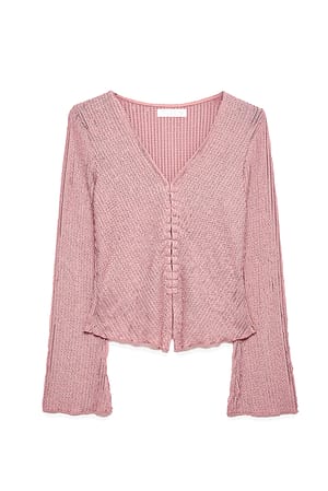 Pink Top med hægter foran