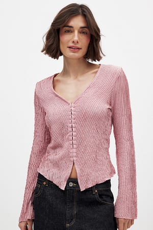 Pink Hook and Eye Front Top