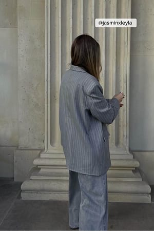 Gestreepte oversized blazer