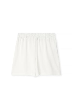 White Jerseyshorts med elastisk midja