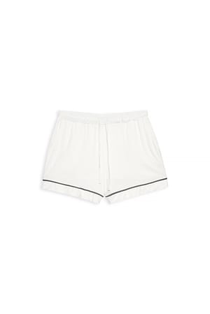 White/green Jersey-Pyjamashorts