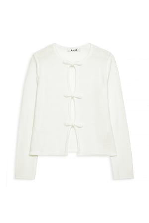 White Top de punto con botones
