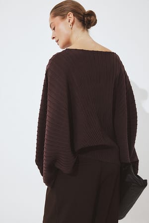 Brown Knitted Cape