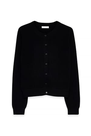 Black Strickjacke aus Kaschmir