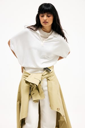 Offwhite Haut en maille à manches courtes et col