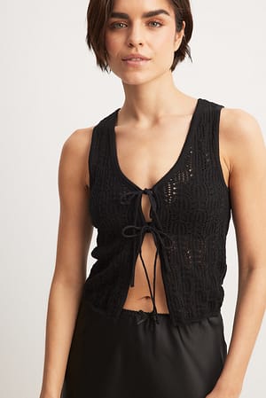 Knitted Crochet Vest