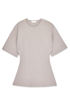 Light Mauve T-shirt en maille épaisse