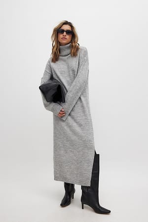 Grey Gestricktes Maxikleid