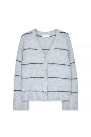 Stripe gestrickte gestreifter Cardigan