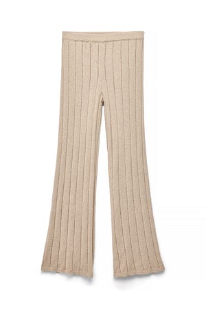 Beige Strickhose
