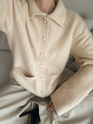 Cream Strickjacke aus Wollmischung