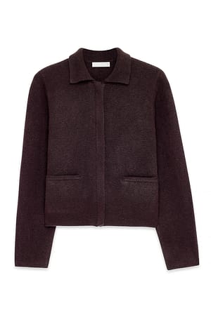 Brown Strick-Cardigan mit Reißverschluss