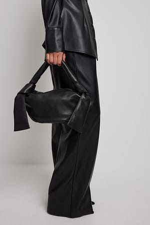 Black Knotted Soft Bag