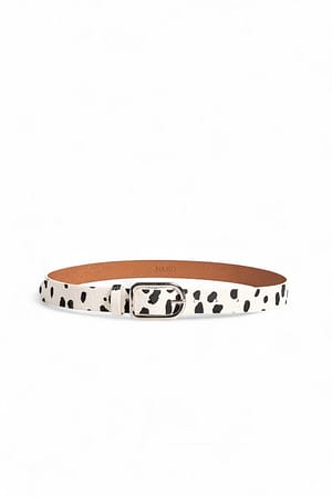 Dalmatian Print Leder-Gürtel