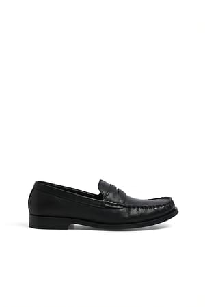 Black Loafers i läder