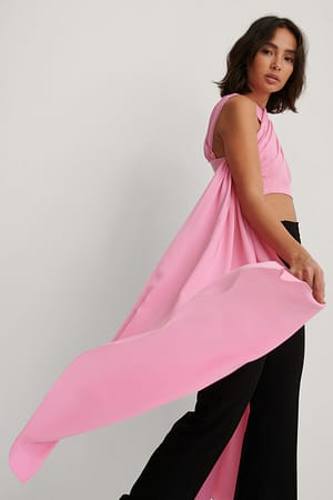 Pink Overlapped Maxi Top
