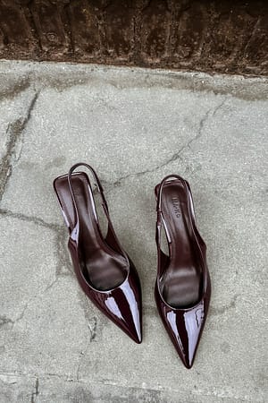Burgundy Slingback Pumps