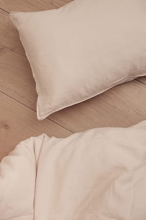 Beige Linen Pillowcase