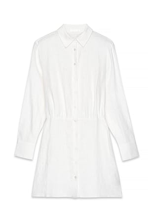 White Linen Shirt Dress