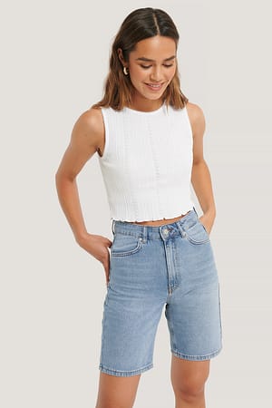Light Blue Denim Shorts