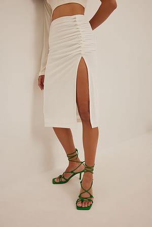 Green Stiletto’s met geknoopte enkelbandjes