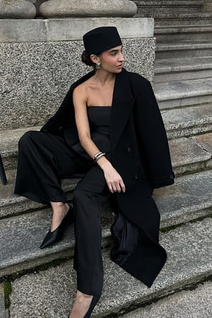 Black Manteau long