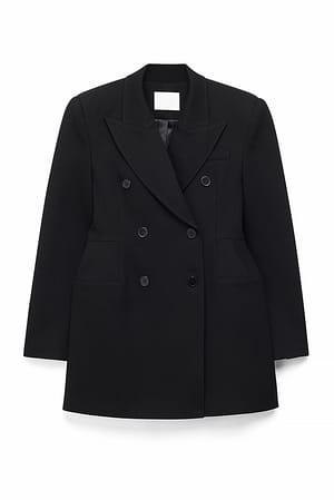 Black Blazer long coupe sablier