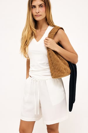 lange Satin-Shorts