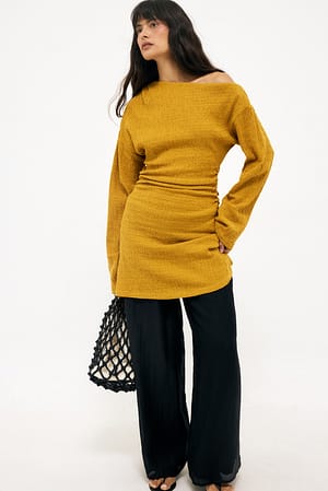 Mustard Long Sleeve Mini Dress