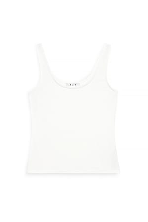 White Løstsiddende tanktop
