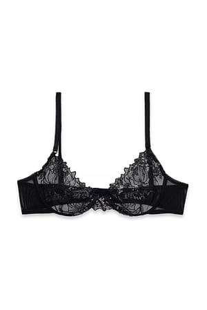 Black BH met lage hals en pailletten