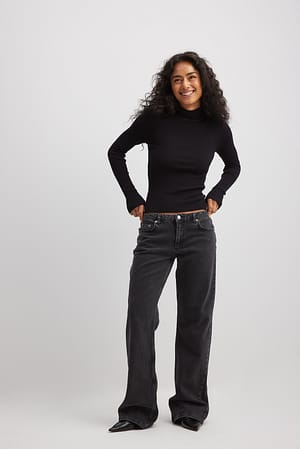 DK Grey Vaqueros de talle bajo