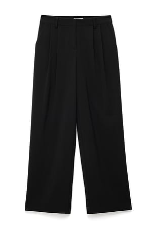 Black Pantalon de tailleur à taille basse
