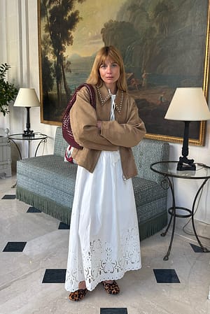 Jacke aus Kunst-Wildleder mit Nieten