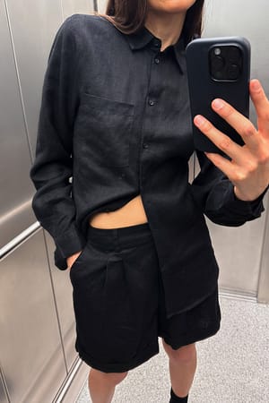 Black Linneshorts