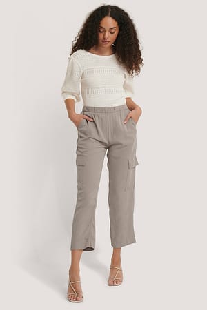 Beige Saty Trousers