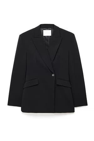 Black Blazer ajusté Maxi Hourglass