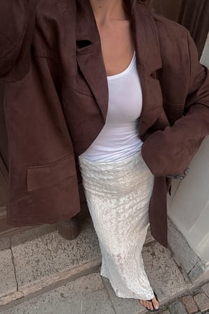 White Maxi Lace Skirt