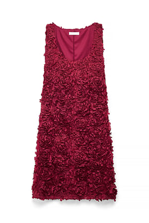 Red Minikjole med blomster