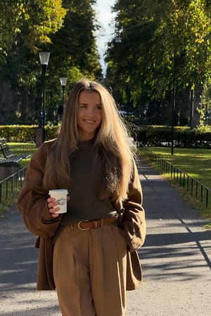 Folded Sleeve Knitted Sweater