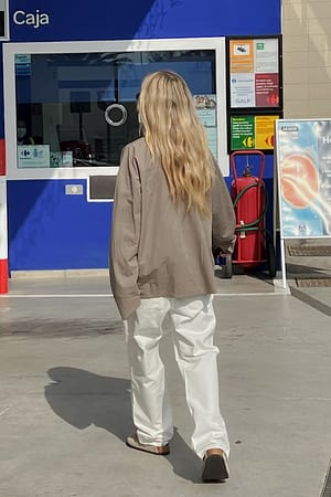 White Raka jeans med lös passform