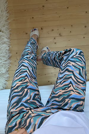 Multicolor High Waist Denim
