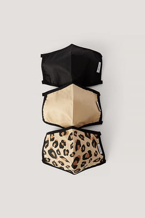 Leopard/Multi 3-Pack Ansiktsmasker