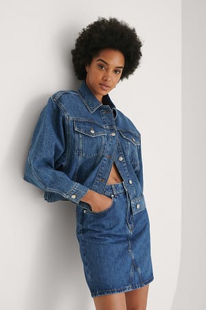 Mid Blue 80's Trucker Denim Jacket