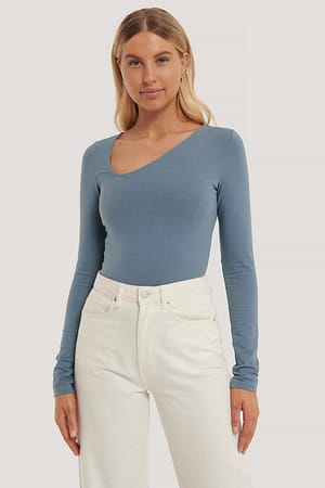Stone Blue Haut Décolleté